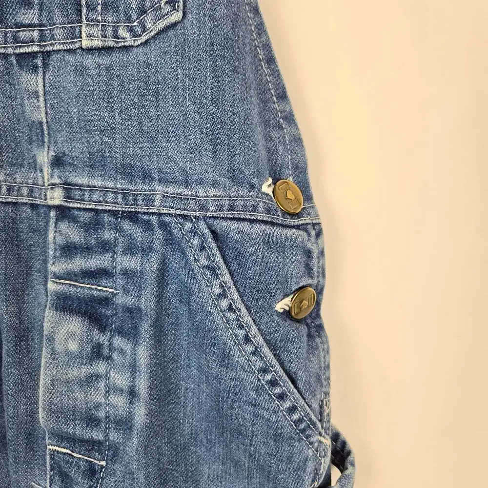 Vintage Carhartt Kids Denim Overalls 5-7Y Blue Workwear Made Canada